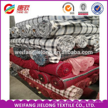 wholesale stock 2015 in China most popular weifang shandong 100% cotton shirting plaid flannel fabric